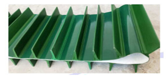 Green pvc cleated conveyor belt